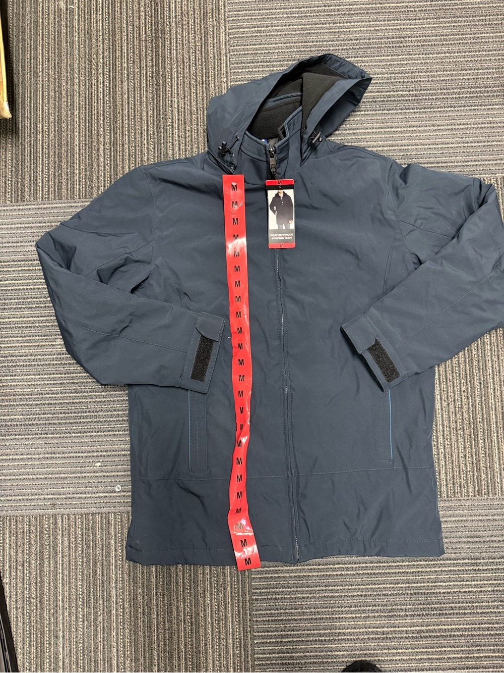 Weatherproof Men's Navy Hooded Puffer Jacket